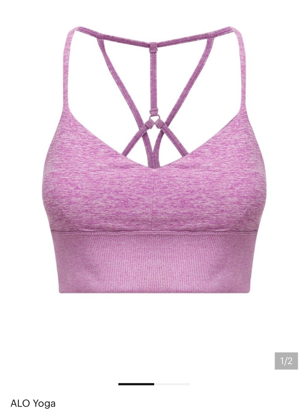 ALO YOGA Alosoft Lavish Bra Women's Purple Strappy Bralette - size XS